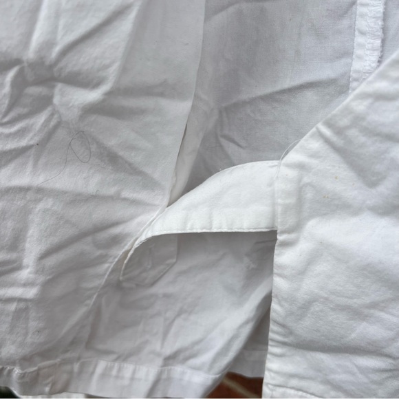 Coldwater Creek White Collared Ruffled Front Wrap Blouse - Picture 5 of 6